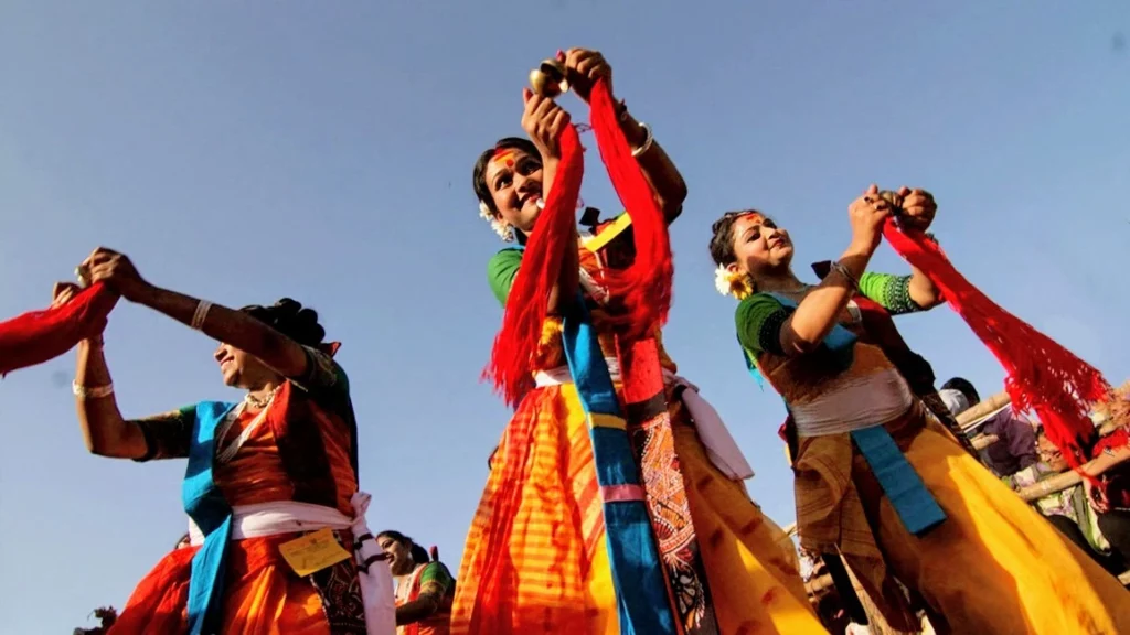 holi festival in santiniketan